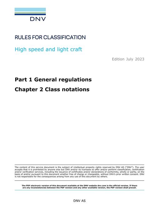 DNV DNV-RU-HSLC PART 1 CHAPTER 2