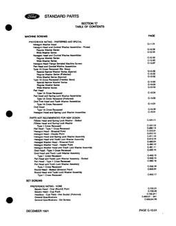 FORD NSP C-SCREWS