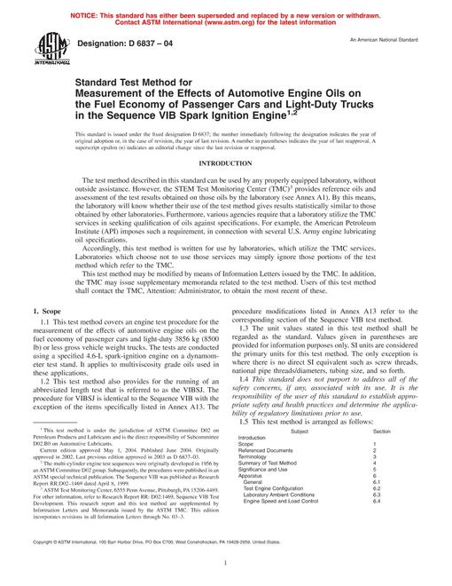 ASTM D6837-04