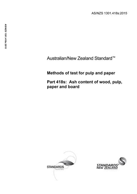 AS/NZS 1301.418S:2015