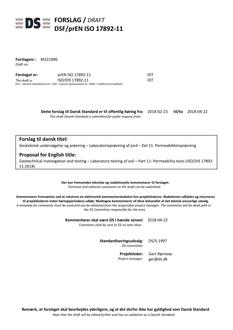 DANSK DSF/PREN ISO 17892-11