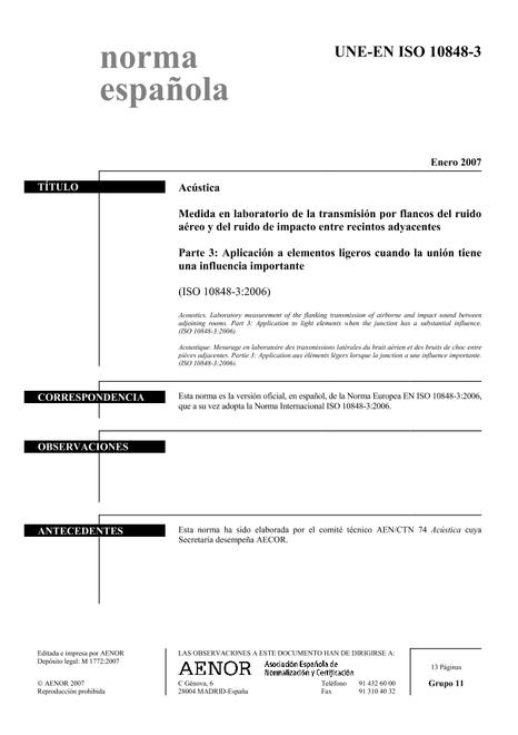 AENOR UNE-EN ISO 10848-3