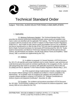 FAA TSO C50C