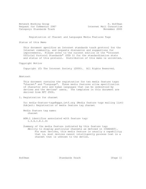 IETF RFC 2987