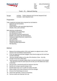 NR NR/L3/TRK/002/F18 ISSUE 2