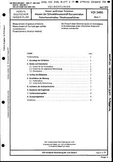 VDI VDI 3486 BLATT 1