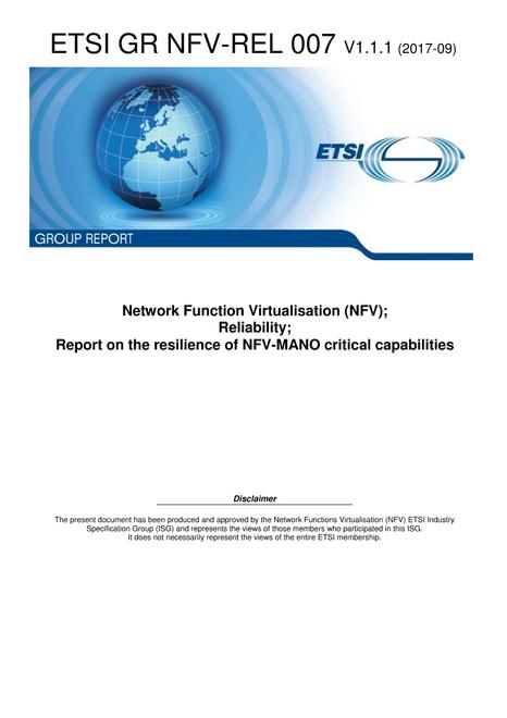 ETSI GR NFV-REL 007