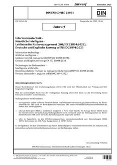 DIN EN ISO/IEC 23894 - DRAFT