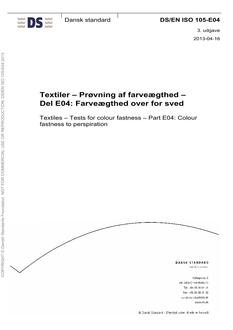 DANSK DS/EN ISO 105-E04