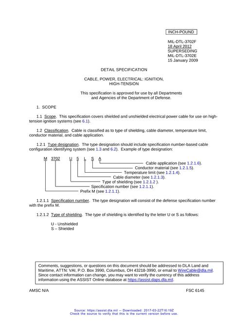 MIL MIL-DTL-3702F