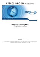 ETSI GS MEC 016