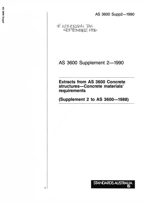 AS 3600 SUPP 2-1990
