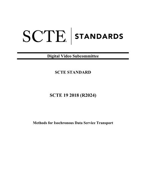 SCTE 19 2018 (R2024)