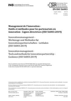 SNV SN EN ISO 56003