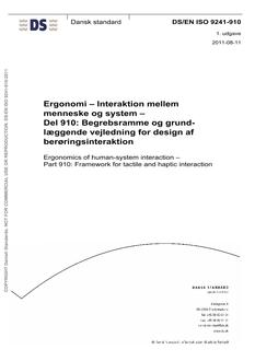 DANSK DS/EN ISO 9241-910