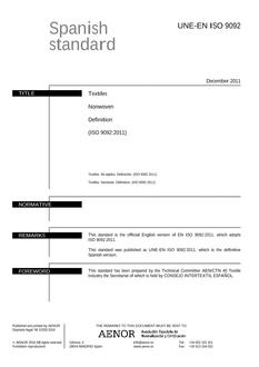AENOR UNE-EN ISO 9092