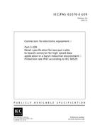 IEC/PAS 61076-3-109 Ed. 1.0 en:2001