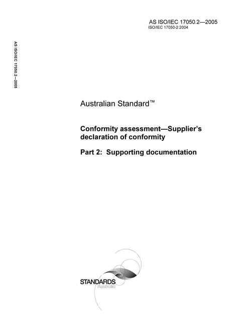 AS ISO/IEC 17050.2-2005