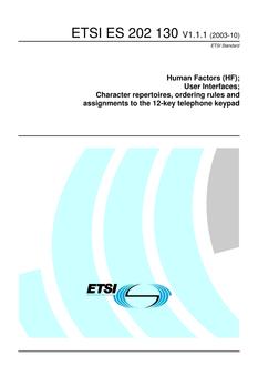 ETSI ES 202 130