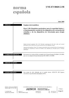 AENOR UNE-EN 80601-2-58