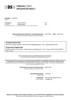 DANSK DSF/PREN ISO 4625-1