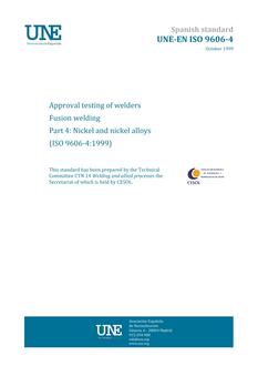 AENOR UNE-EN ISO 9606-4