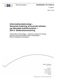 DANSK DS/ISO/IEC TR 13818-5