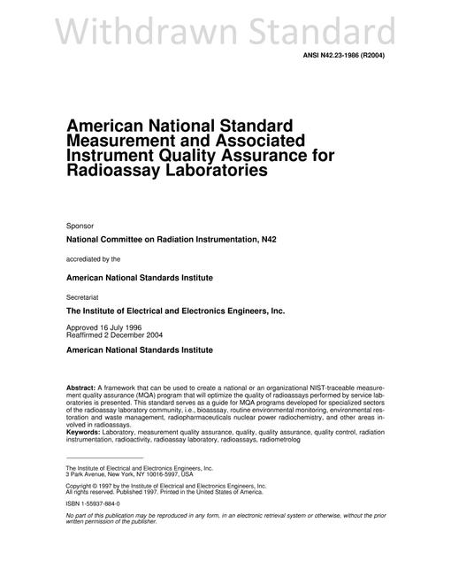 IEEE/ANSI N42.23-1996