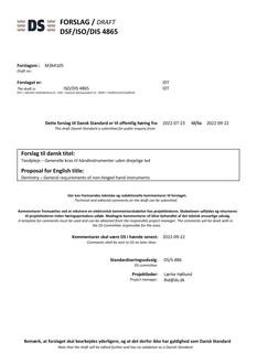 DANSK DSF/ISO/DIS 4865