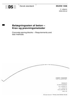 DANSK DS/EN 1338