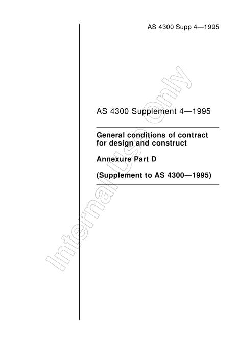 AS 4300 SUPP 4-1995
