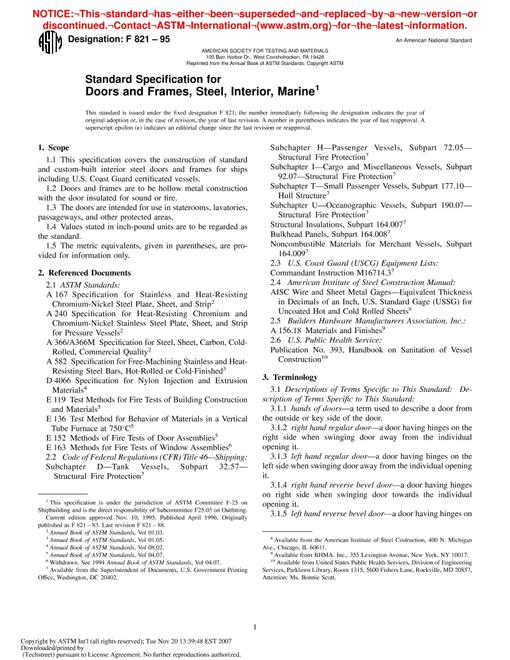 ASTM F821-95