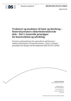 DANSK DS/EN ISO 25119-1