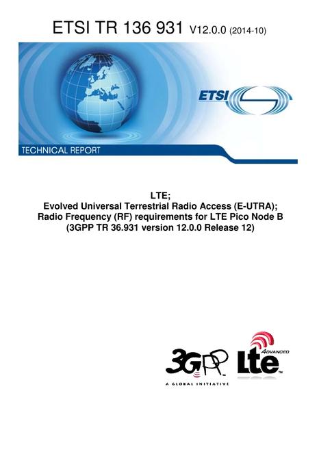 ETSI TR 136 931