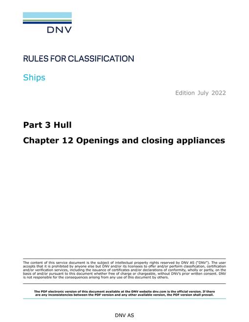 DNV DNV-RU-SHIPS PART 3 CHAPTER 12