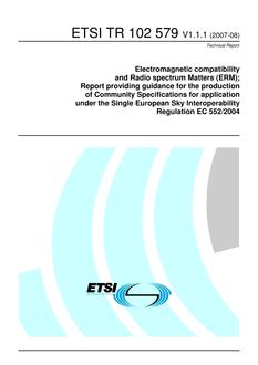 ETSI TR 102 579
