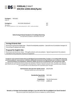 DANSK DSF/EN 12392/FPRA1