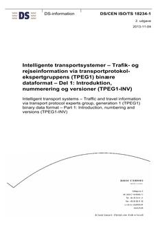 DANSK DS/CEN ISO/TS 18234-1