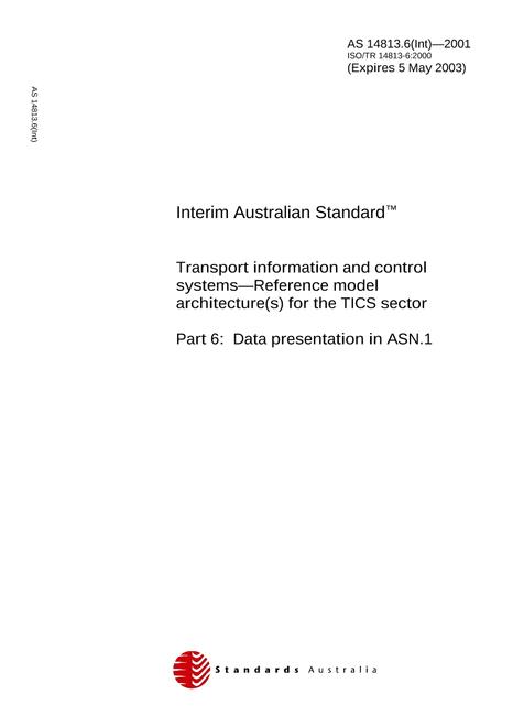 AS 14813.6(INT)-2001