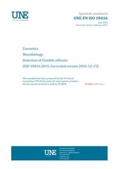 AENOR UNE-EN ISO 18416