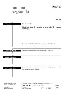 AENOR UNE 50125