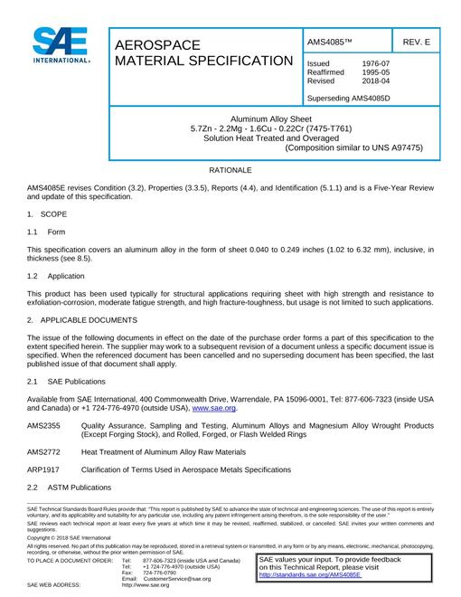SAE AMS4085E