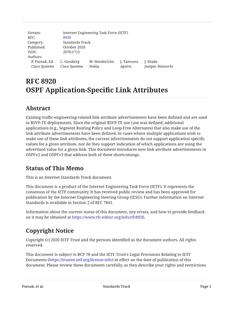 IETF RFC 8920