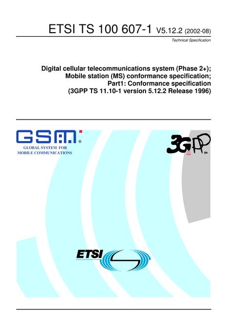 ETSI TS 100 607-1