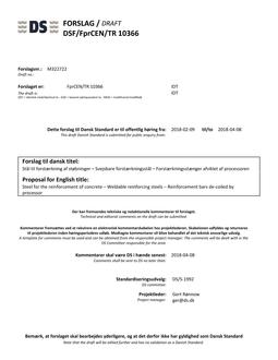 DANSK DSF/FPRCEN/TR 10366