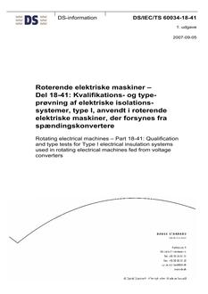 DANSK DS/IEC/TS 60034-18-41
