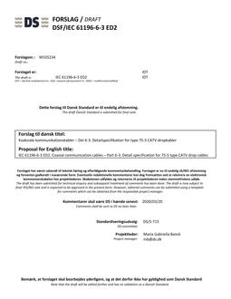 DANSK DSF/IEC 61196-6-3 ED2