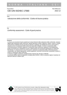 CEI UNI ISO/IEC 17060