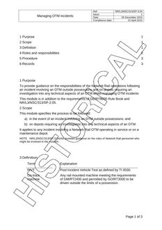 NR NR/L3/NSC/313/SP-3.04 ISSUE 1