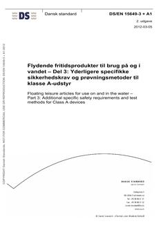 DANSK DS/EN 15649-3 + A1